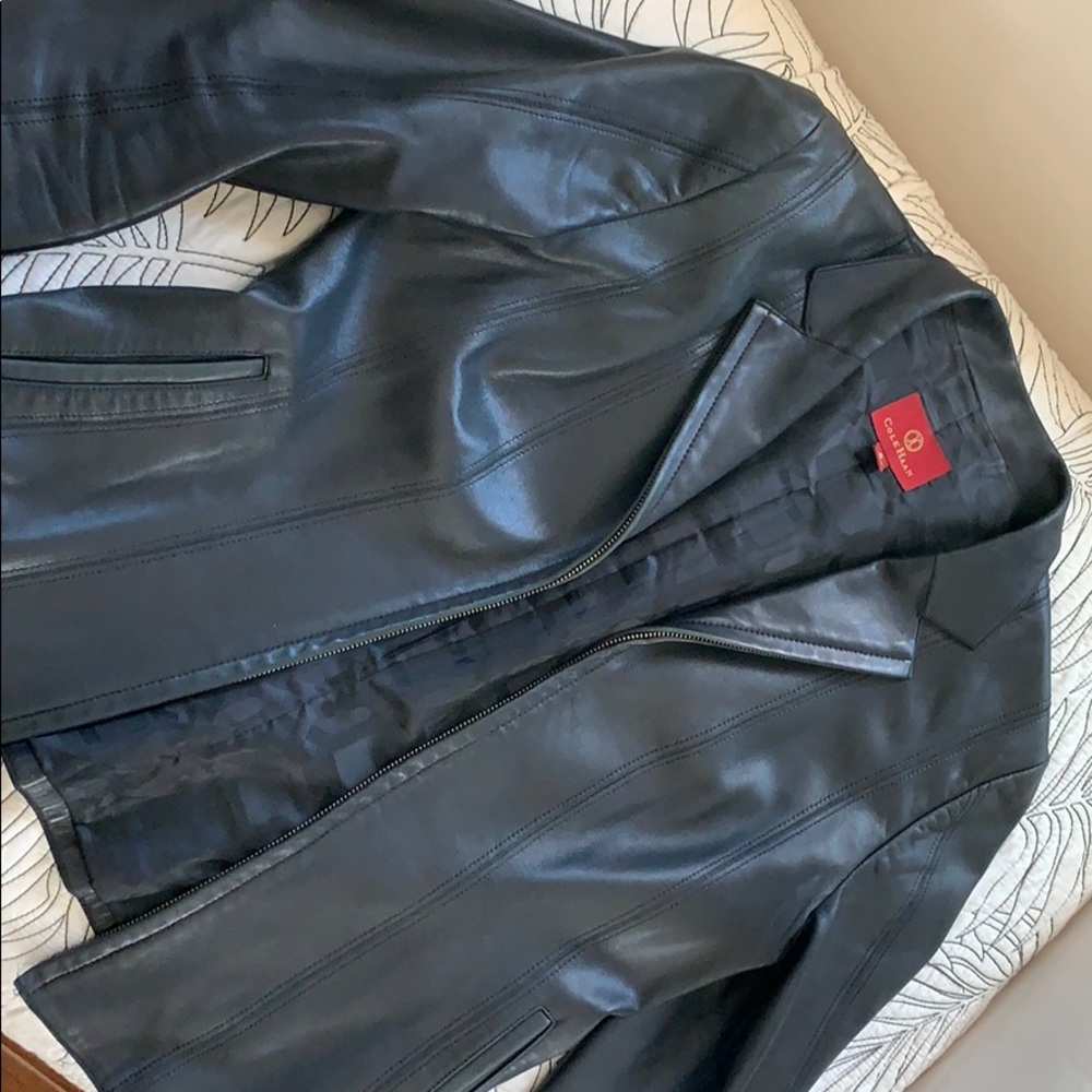 Beautiful classic black leather jacket